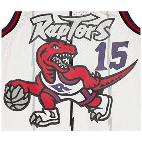 Mitchell Ness Vince Carter 15 Replica Swingman Jersey Nba Toronto Raptors Bianco Hwc Basketball Maglia - Foto 4