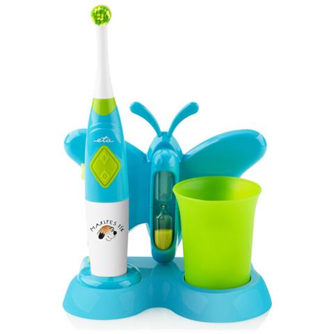 Spazzolino Da Denti Con Tazza Dell'acqua E Supporto Sonetic 129490080 Funzionamento A Batteria, Per Bambini, Numero Di Testine Incluse 2, Blu - Foto 24