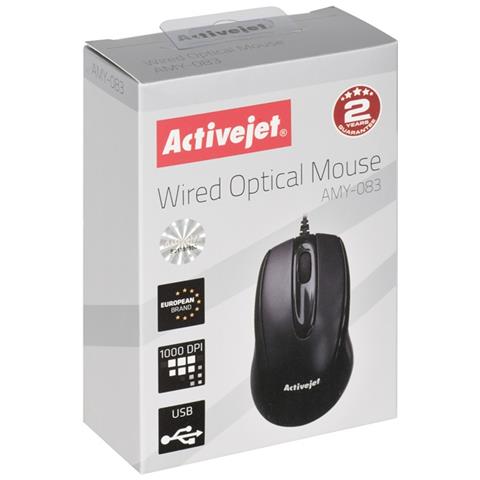 AMY-083 mouse USB Ottico 1000 DPI Ambidestro - Foto 5