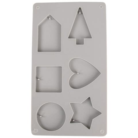 Stampo In Silicone 6 Forme - Casa, Tondo, Quadrato, Cuore, Albero, Stella - Foto 1