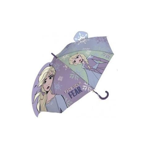 Ombrello Per Bambini Frozen Ii Ragazze In Fibra Di Vetro Viola / verde - Foto 1