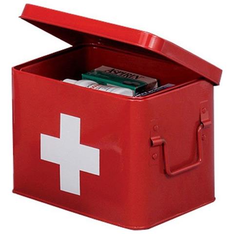 Kit Di Pronto Soccorso In Metallo, Cassetta Medica, 22x16x16 Cm, - Foto 5