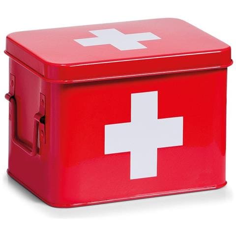 Kit Di Pronto Soccorso In Metallo, Cassetta Medica, 22x16x16 Cm, - Foto 1
