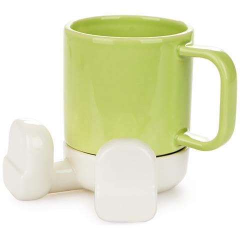 Ceramic Mug Mr. Sitty - Green - Foto 1