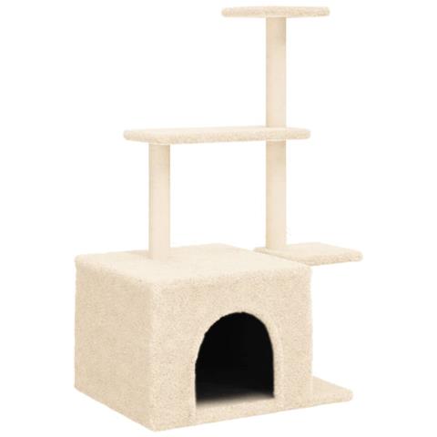 Albero Per Gatti Con Tiragraffi In Sisal Crema 110 Cm - Foto 1