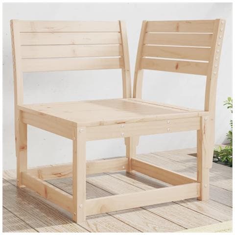 Divano Angolare Da Giardino 73x73x78 Cm Legno Massello Di Pino - Foto 1