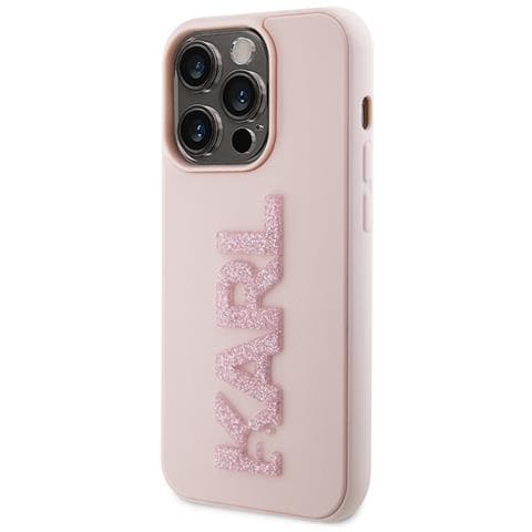 Cover Per Iphone 15 Pro Max 3d Rubber Karl Glitter, Rosa - Foto 1