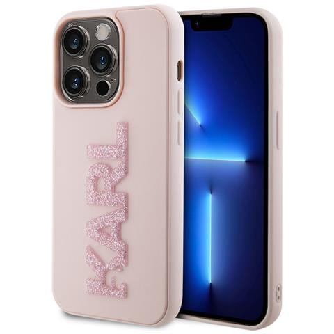 Cover Per Iphone 15 Pro Max 3d Rubber Karl Glitter, Rosa - Foto 2