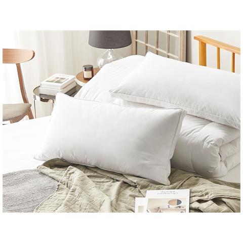 Guanciale In Piume E Piumino Bianco 40 X 80 Cm Vihren - Foto 1