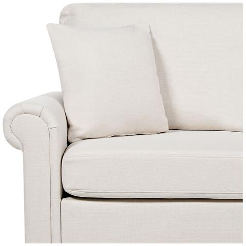 Divano 2 Posti Ginnerup Tessuto Beige Chiaro - Foto 2