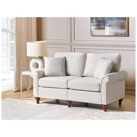 Divano 2 Posti Ginnerup Tessuto Beige Chiaro - Foto 1