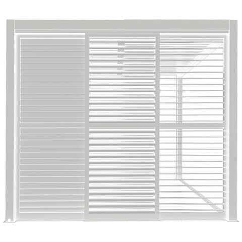 Lamm - Laterale Scorrevole Con Lamelle Per Pergola Bioclimatica Da 3 M - Foto 2