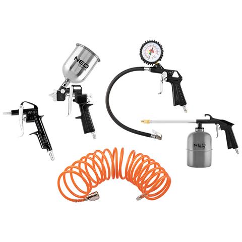 Set Verniciatura, Pistola A Spruzzo Con Serbatoio Superiore, 5 Pz. - Foto 1