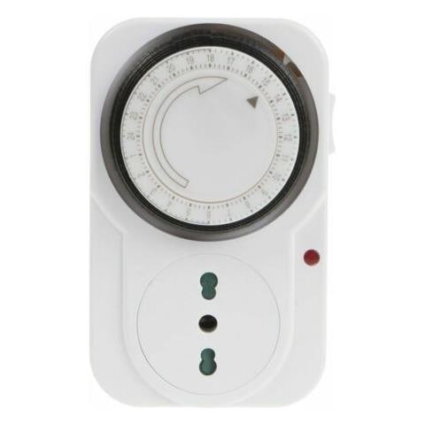Presa Elettrica Con Temporizzatore 230 V Timer 24 Ore Programmabile Manuale - Foto 1