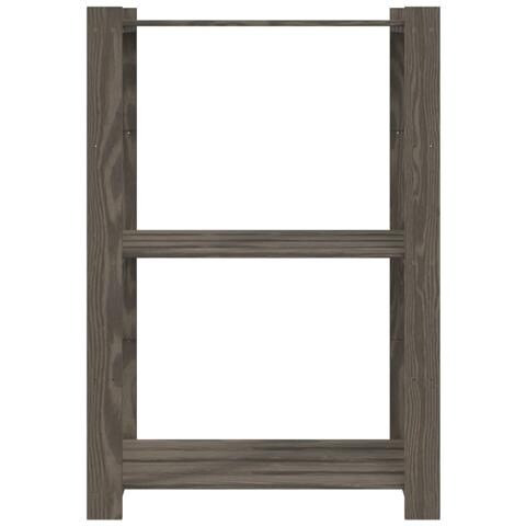 Scaffale A 3 Livelli Grigio 60x38x90 Cm In Legno Di Pino - Foto 3