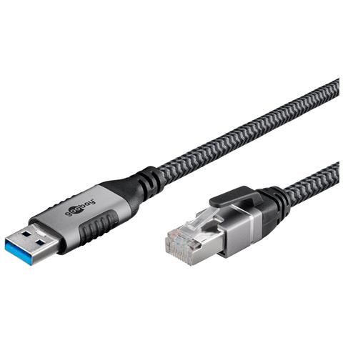 70692 adattatore per inversione del genere dei cavi USB A RJ-45 Nero, Argento - Foto 8