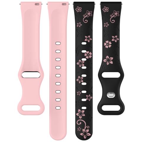 Cinturino Per Orologio Bicolore In Silicone Pink 22 Mm - Foto 2