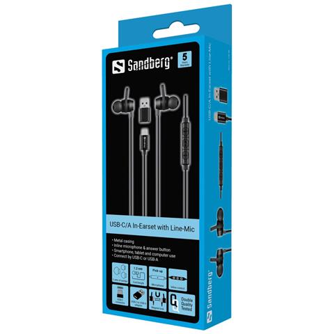 USB-C /A In-Earset with Line-Mic - Foto 2