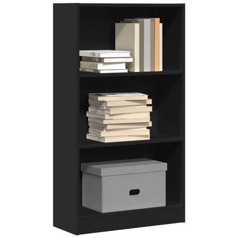 Libreria Nera 60x24x109 Cm In Truciolato - Foto 1