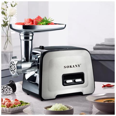 Macchina Per Tritare La Carne Elettrica 3500w, Accessori Per Tritare E Insaccare. Acciaio Inossidabile - Foto 5