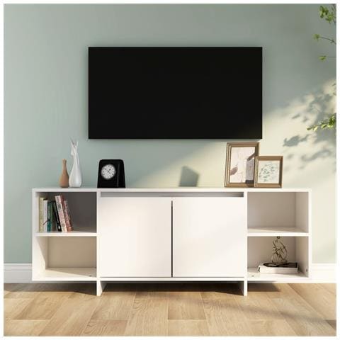 Mobile Porta Tv Bianco 130x35x50 Cm In Truciolato - Foto 7