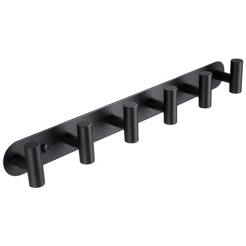Appendiabiti Da Parete In Acciaio Inossidabile - 6 Ganci Black - Foto 1