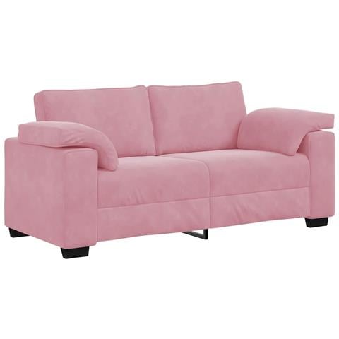 Divano Divanetto Rosa 140 cm in Velluto - Foto 1