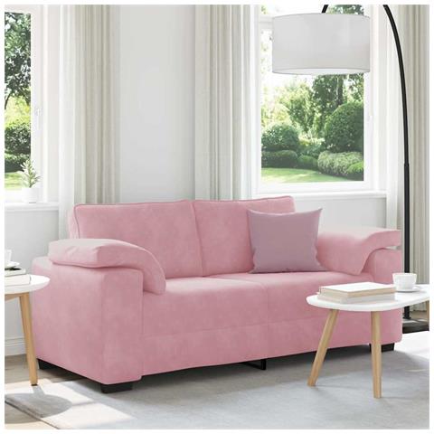 Divano Divanetto Rosa 140 cm in Velluto - Foto 2