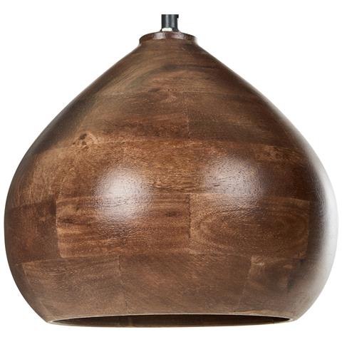 Lampadario Sanyati Legno Di Mango Marrone Scuro - Foto 2