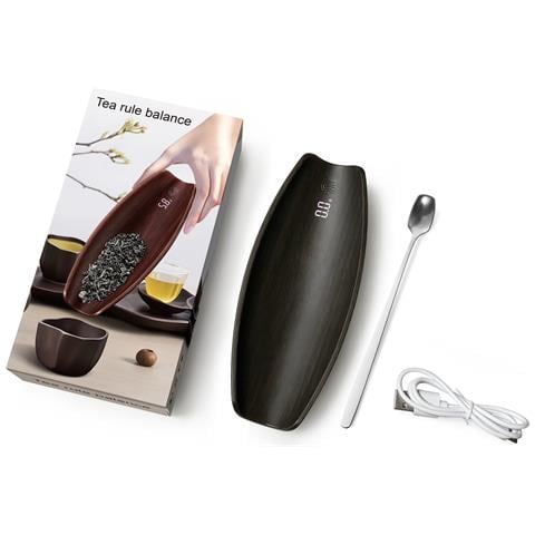 Bilancia Digitale Per Tè Color Noce 500g / 0.1g Con Ricarica Usb Black - Foto 2