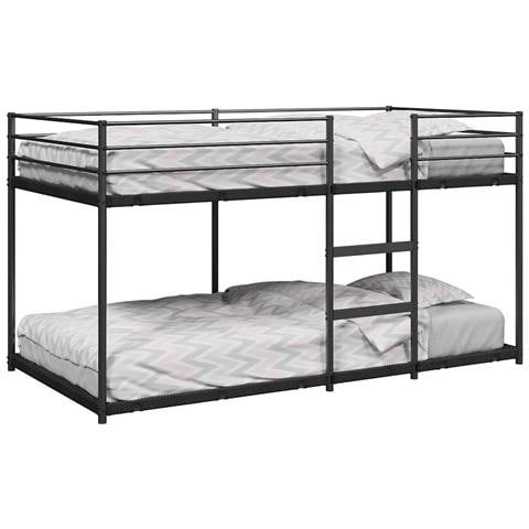 Letto a Castello senza Materasso Nero 90x200 cm in Acciaio - Foto 2