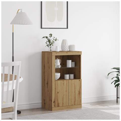 Mobile con luci LED Quercia Artisan 60,5x37x100 cm - Foto 2