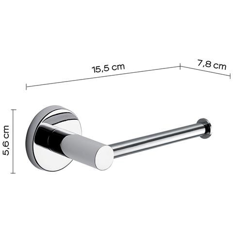 Portarotolo Da Muro In Acciaio Inox E Cromall Fe29 Serie Felce - Foto 2