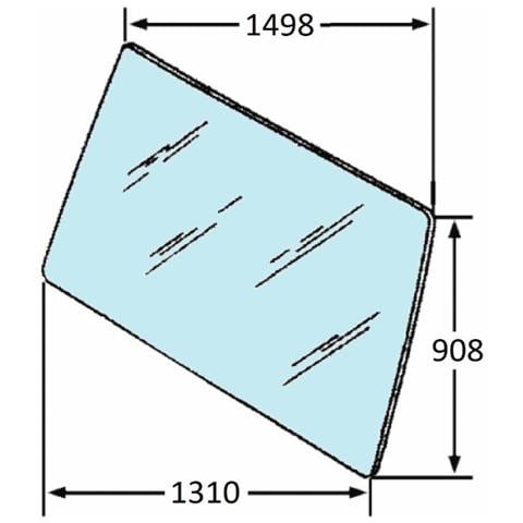 Cristallo Parabrezza Posteriore Adattabile Al Riferimento Originale Fiat/ford 51780304 E New Holland 82016997 - Foto 2