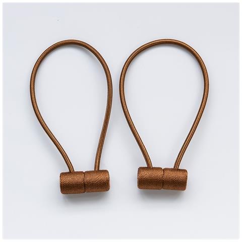 Fermagli Magnetici Per Tende, Supporti Senza Trapano, Corde Decorative (set Da 2) Lightbrown - Foto 1