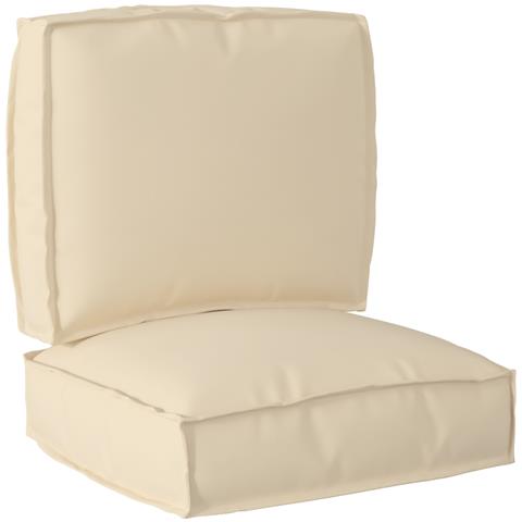Set di Cuscini per Pallet 2 pcs Beige 50 x 50 x 12 cm - Foto 1
