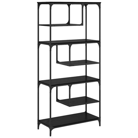 Libreria Rovere nero 81 x 36 x 176 cm Legno multistrato - Foto 1