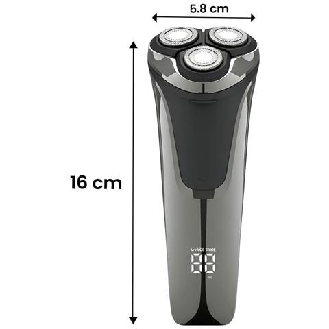 Rasoio Elettrico Rotativo Intelligente Impermeabile Ricaricabile Con 3 Testine - Foto 2