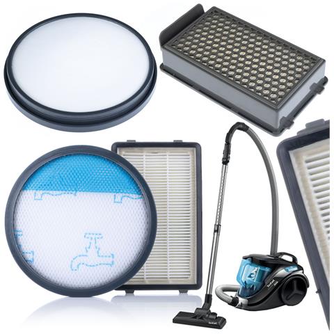 Set Filtri Di Ricambio Per Aspirapolvere Compatibile Con Rowenta Ro371-ro379, Tefal Tw371-tw379 - Hepa E Schiuma Lavabile, Alta Qualita - Foto 1