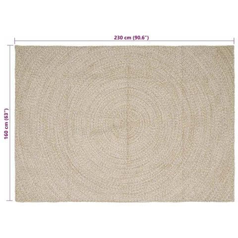 Tappeti per area Naturale e Bianco 160 x 230 cm Juta - Foto 8