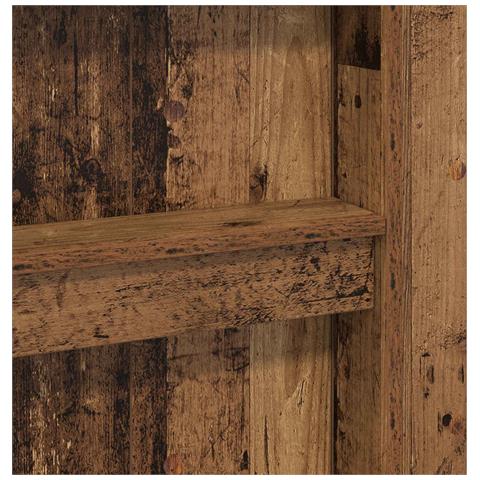 Struttura letto a castello con scrivania Legno vecchio - Foto 9