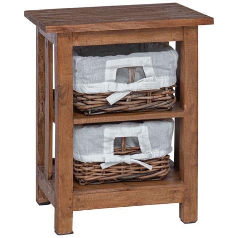 Tavolo laterale Marrone Legno massello di mogano - Foto 1