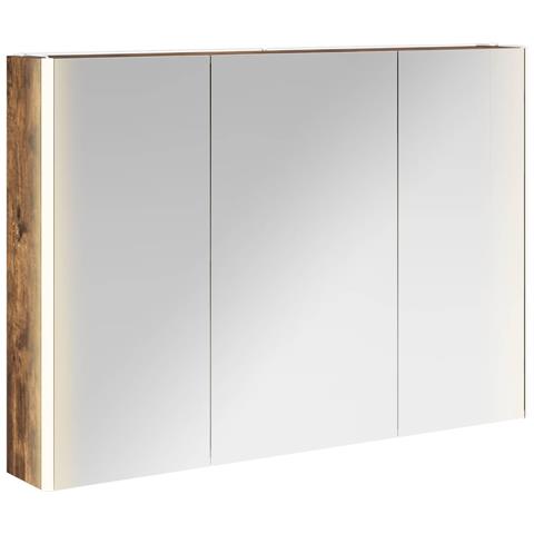 Mobiletto per specchio da bagno Rovere fumé - Foto 1