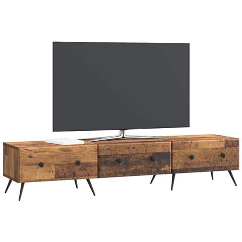 Mobile TV Legno antico 147 x 34,5 x 30 cm Legno ingegnerizzato - Foto 2
