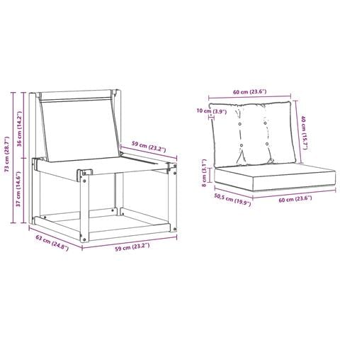 Set di divani da esterno con cuscino 3 pcs Bianco e Beige - Foto 7