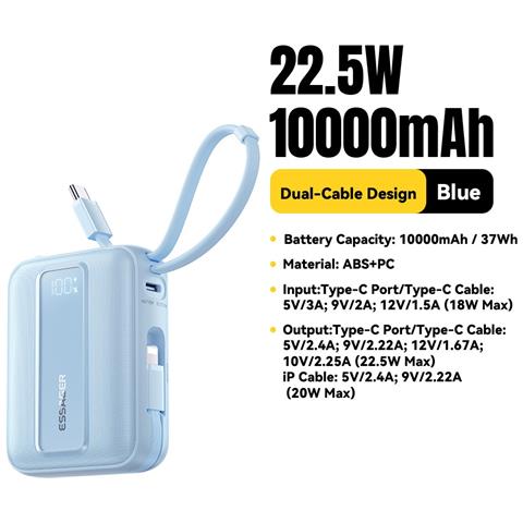 Power Bank - Blu, 10000 mAh, 5W - Foto 4
