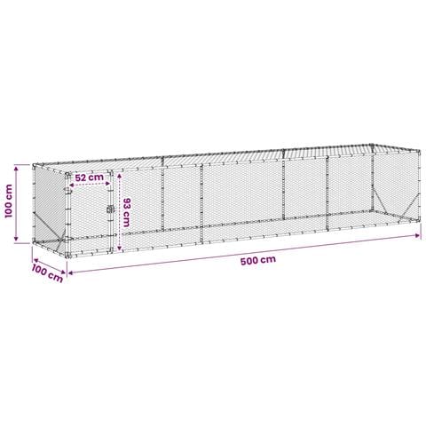 Pollaio Argento 500 x 100 x 100 cm Acciaio zincato - Foto 8