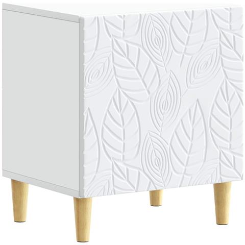 Comodino Bianco 43 x 34,5 x 50 cm Legno ingegnerizzato - Foto 1