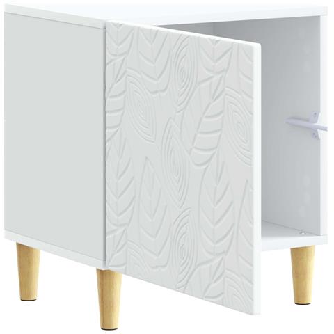 Comodino Bianco 43 x 34,5 x 50 cm Legno ingegnerizzato - Foto 2