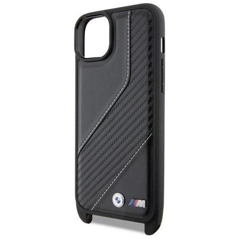 Custodia Bmw M Edition Carbon Stripe & Strap Per Iphone 15 / 14 / 13 - Nera - Foto 1